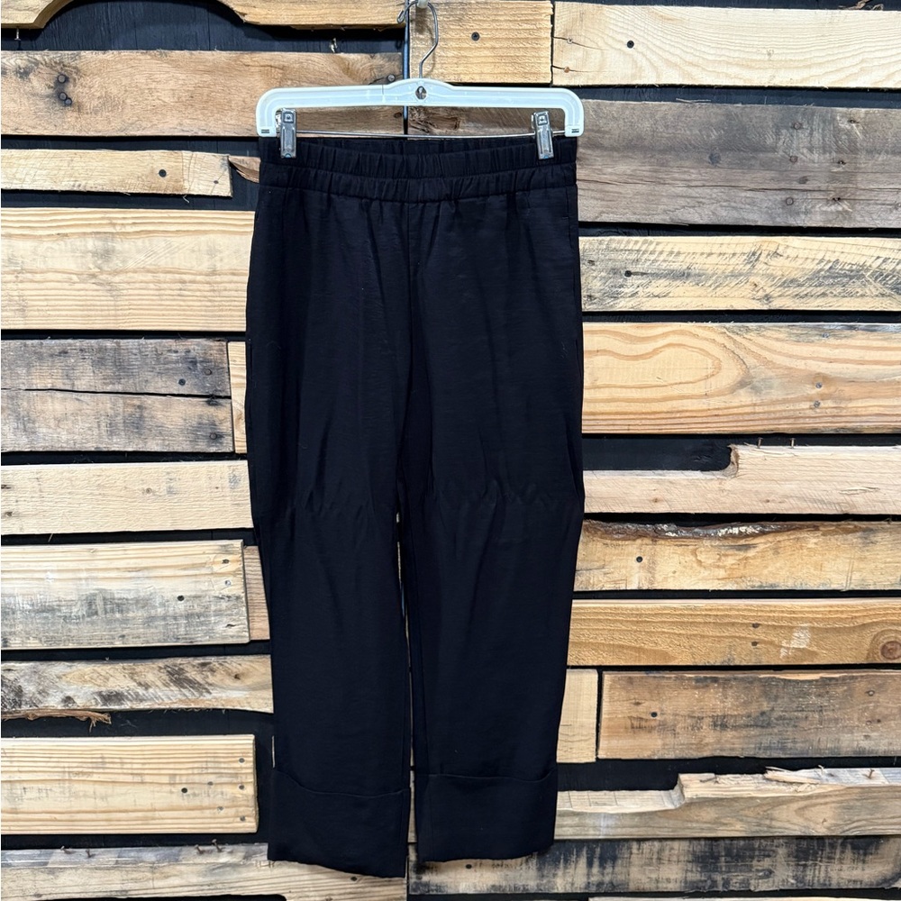 Zara Black Viscose High Waist Cuffed Pull On Pants
Size‎ Small